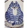 Image 2 : Stoneware Pottery Cat Shallow Bowl