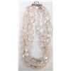 Image 5 : Triple Strand Rose Quartz Bead Necklace