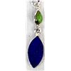Image 2 : Sterling Silver, Lapis, and Turquoise Earrings