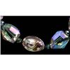 Image 2 : Faceted Iridescent Bead and Abalone Bead Necklace