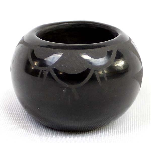 Santa Clara Pueblo Blackware Pot by R. Cain