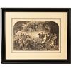 Image 1 : "A Deer Drive In Texas" Hunting Scene Print 1874