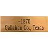 Image 4 : Map of Callahan County, Texas Circa 1870's