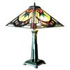 Image 1 : Mission Style Stained Art Glass Table Lamp