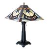 Image 2 : Mission Style Stained Art Glass Table Lamp
