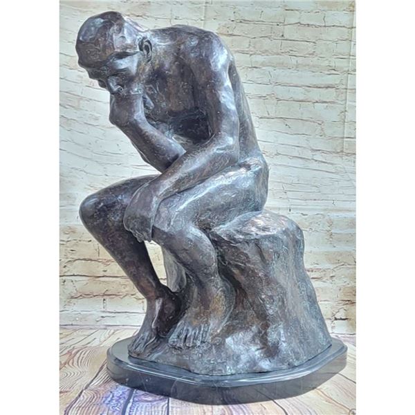 After Rodin, The Thinker Bronze Sculpture