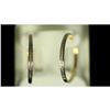 Image 3 : Diamond Gold Plated Hoop Earrings