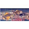 Image 1 : Art Nouveau Style Tumbled Marble Art Tile Mural