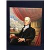 Image 1 : 20thc Thomas Jefferson, Montecello Oil Painting