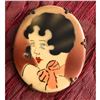 Image 1 : 1920's Celluloid Flapper Girl Brooch Pin