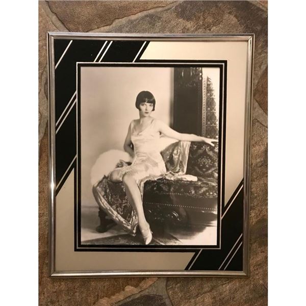 Vintage Louise Brooks Photo, Art Deco Frame