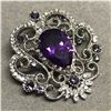 Image 2 : Amethyst Crystal Brooch