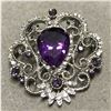Image 3 : Amethyst Crystal Brooch