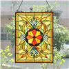 Image 2 : Multi Color Stained Art Glass Hanging Window Panel