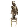 Image 1 : After Juan Clara, Young Girl on Stool Bronze Figure