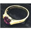 Image 1 : Rhodolite Garnet Diamond Gold Ring
