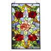 Image 1 : Tiffany Style Roses Stained Art Glass Panel