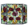 Image 2 : Stained Art Glass Roses Fireplace Screen