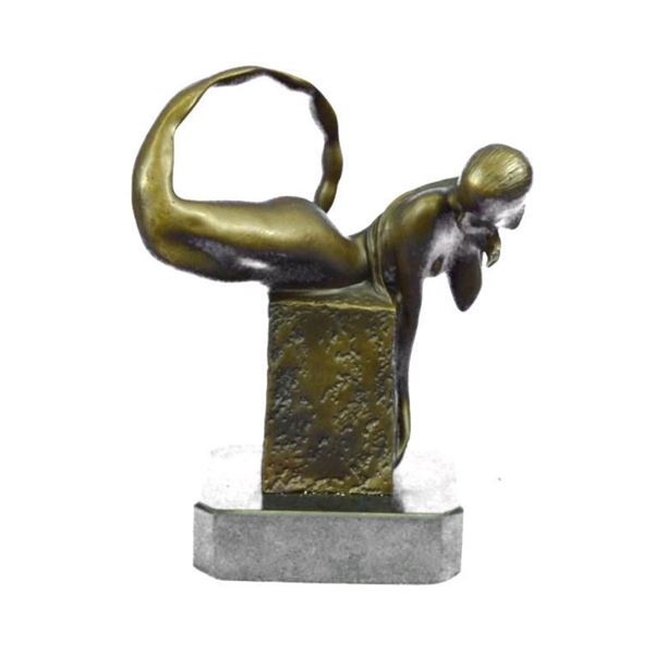 Art Deco Mermaid Bronze Sculpture