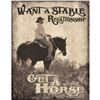 Image 1 : Get A Horse Metal Pub Bar, Barn Sign