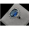 Image 2 : Princess Diana-Style Blue Crystal Ring