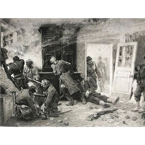 1880's Photogravure Print, Franco-Prussian War