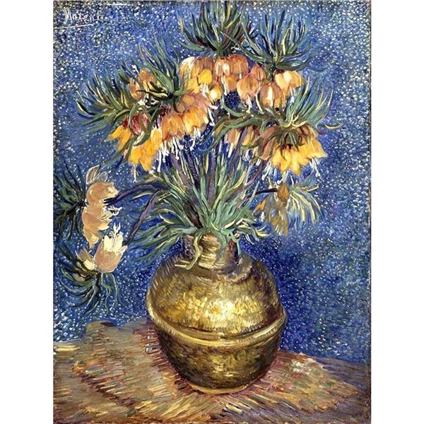 After Van Gogh, Fritillaries Ceramic Art Tile