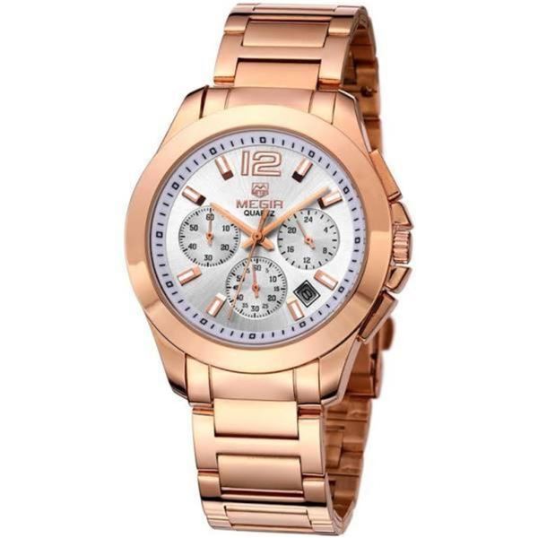 Men's Rose Gold Quartz Wristwatch