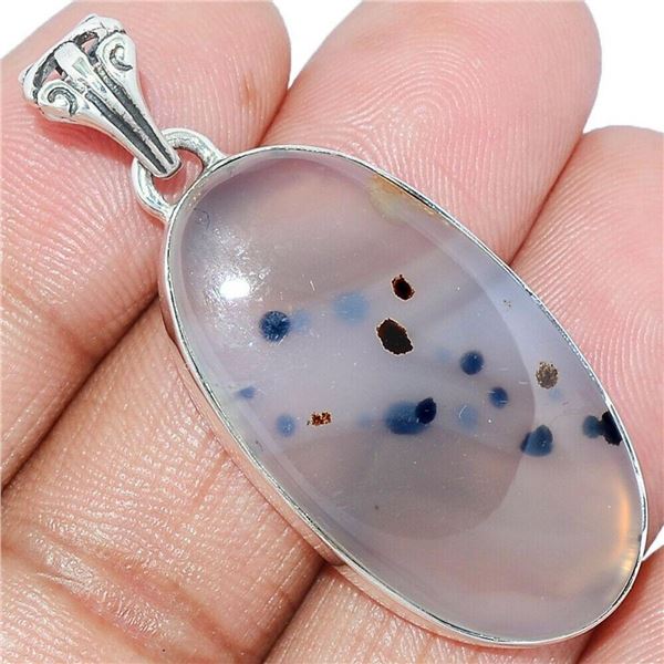 Montana Agate Sterling Silver Pendant