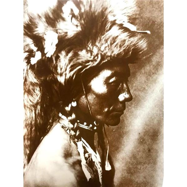 Piegan Chief Yellow Kidney Sepia Photo Print