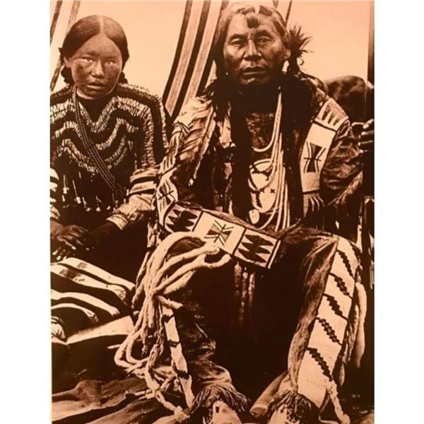 Native American Indian Chief With Bride Photo Print