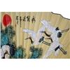 Image 2 : Large Size Decoractive Chinese Cranes Fan