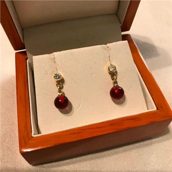 Swarovski Red Berry Crystal Earrings