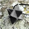 Image 2 : Russian Shungite Merkaba Cube Polyhedron Pendant