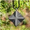 Image 3 : Russian Shungite Merkaba Cube Polyhedron Pendant