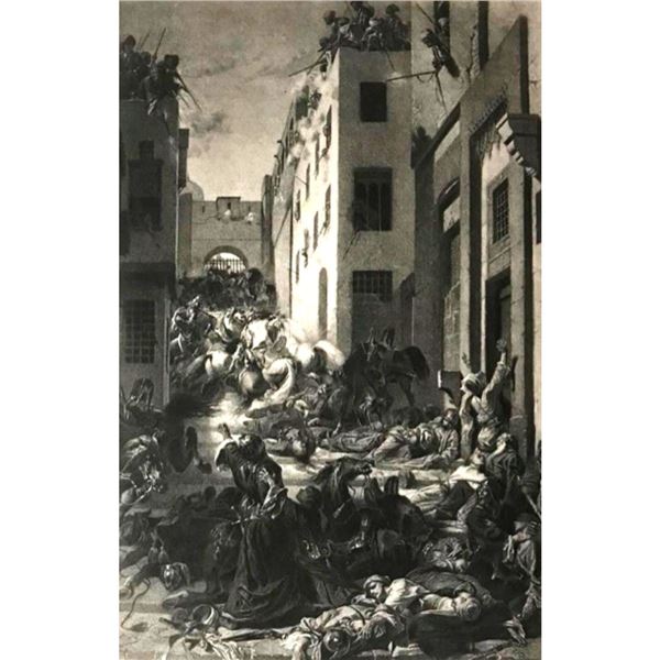 19th Century Photogravure, Massacre Of The Mamelukes