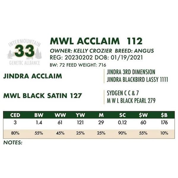MWL ACCLAIM 112