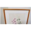 Image 2 : Framed Watercolor on paper Sweet Peas (Donna Kriekle) - 39.5x11.75 (image size)