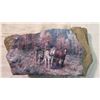 Image 2 : Horse and carriage painting on stone/granite?