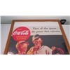 Image 2 : Framed Coca Cola poster - 1970's (plastic not glass) - 26x38