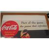 Image 3 : Framed Coca Cola poster - 1970's (plastic not glass) - 26x38