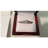 Image 2 : Diamond + Ruby 14K White Gold Ring - appraised, genuine - size 7 - 1.3CTW