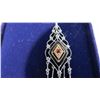 Image 3 : Necklace - Diamond + Sapphire Onyx in 18K 2 tone Gold - appraised, genuine - 16" long - 0.69CTW