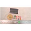 Image 1 : lot of canadian stamps + wood token