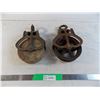 Image 1 : Vintage Metal + Wood Pulleys