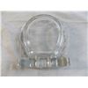 Image 3 : (2) Horseshoe shaped glass ashtrays