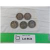 Image 1 : (5) - 50 cent pieces - 1968, 74, 84, 2002(x2)
