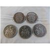 Image 2 : (5) - 50 cent pieces - 1968, 74, 84, 2002(x2)