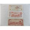 Image 2 : (3) 1954 + 1974 + 1986 $2 Canadian Bills