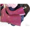 Image 6 : Kids Cleats, shoes, rubber boots (13K) + bag of clothes, jacket (M 7/8)